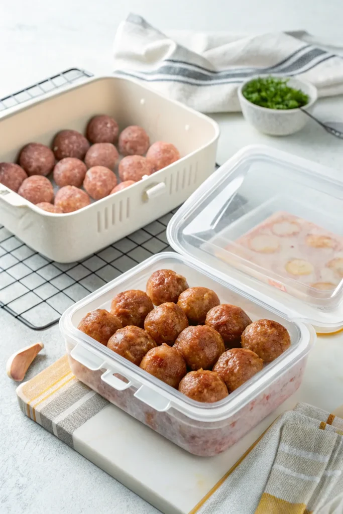 Storing ham balls for leftovers