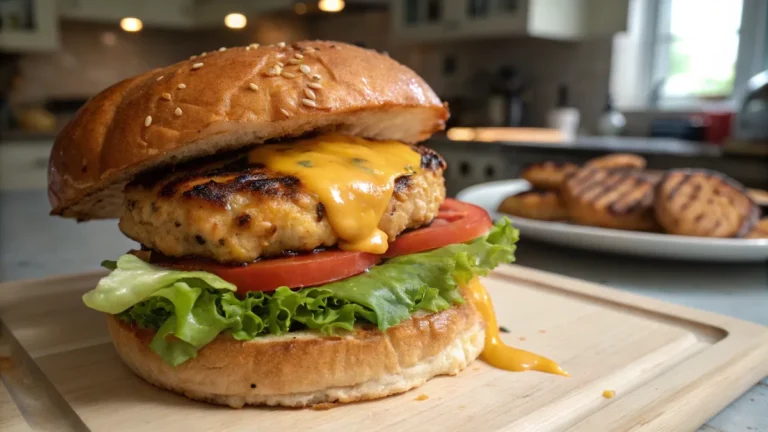 cheddar chicken burgers