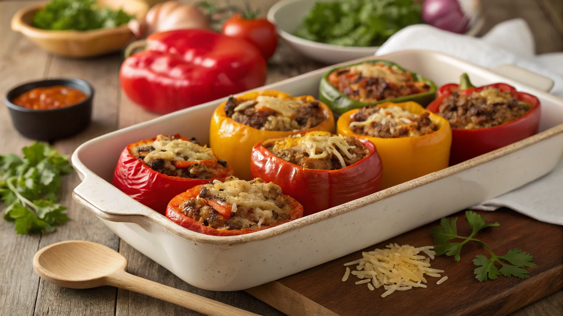 Old Fashioned Stuffed Bell Peppers Recipe