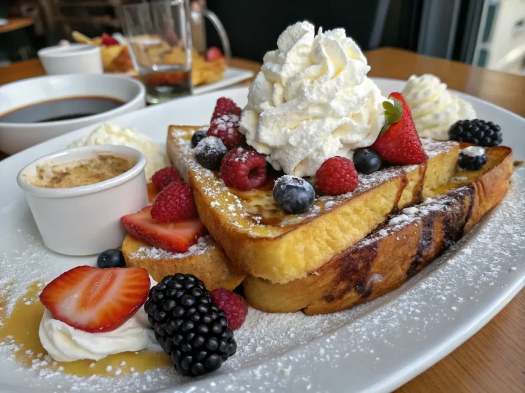 French toast with classic and creative toppings